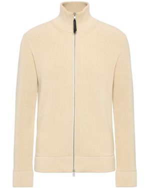 Maison Margiela Knit Zip-Up Cardigan - Natural