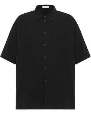The Row Rodolfo Short-Sleeve Button-Up Shirt - Black