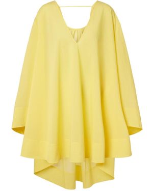 Jacquemus Paysan Cotton-Blend Poplin Minidress - Yellow