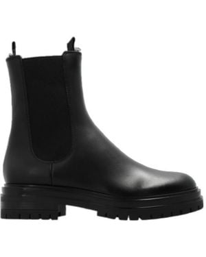 Gianvito Rossi Round-Toe Short Boots - Black