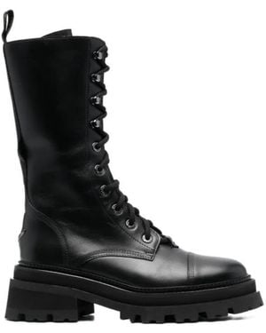 Zadig & Voltaire Ride Lace-Up Boots - Black