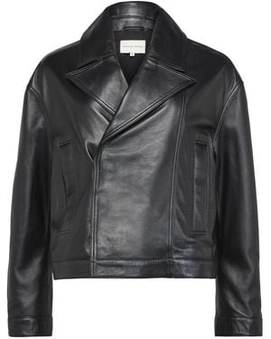 Loulou de Saison Long-Sleeved Leather Jacket - Black
