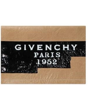 Givenchy Logo Detailed Crinkled Effect Clutch Bag - Black