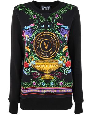 Versace Jeans Couture Logo-Print Sweatshirt - Black