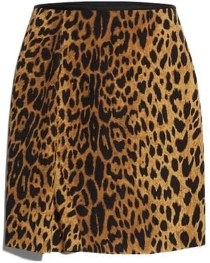 Gucci Printed Silk Crêpe De Chine Skirt - Natural