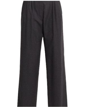 Blazé Milano Fox Wool Straight Trousers - Grey