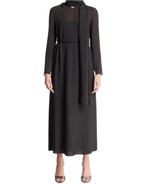 The Row Amede Midi Dress - Black