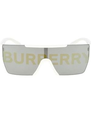 Burberry Eyewear Shield Frame Sunglasses - White