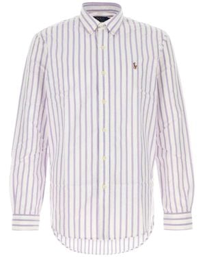 Polo Ralph Lauren Striped Embroidered Shirt - White