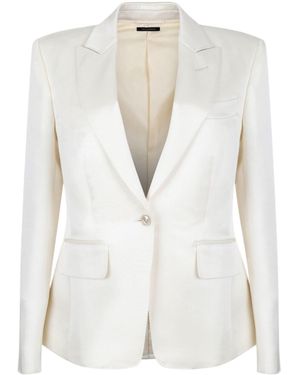 Tom Ford Single Breasted Tailored Blazer - White