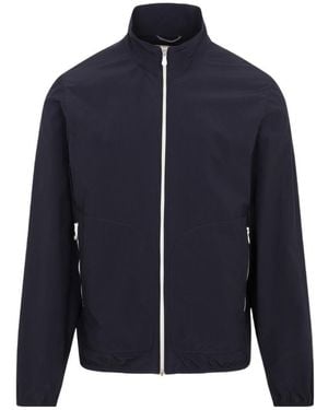 Brunello Cucinelli High-Neck Zipped Jacket - Blue