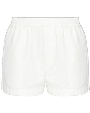 DSquared² Logo Embroidered Shorts - White