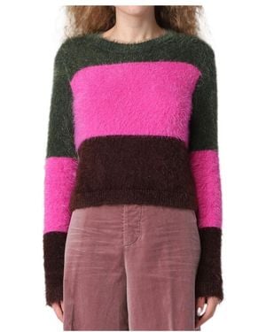 DSquared² Striped Crewneck Sweater - Pink