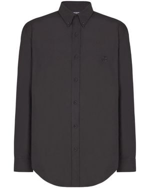 Balmain Cotton Poplin Shirt - Black