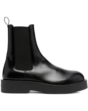Jil Sander Leather Chelsea Boots - Black