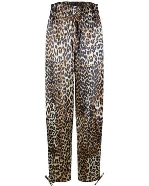 Ganni Satin Trousers - Multicolour