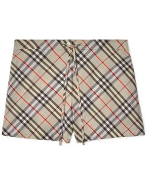 Burberry Checked Drawstring Pyjama Shorts - Multicolour