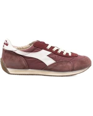 Diadora Paneled Lace-Up Sneakers - Pink