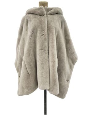 Yves Salomon Hooded Cloak - Multicolour