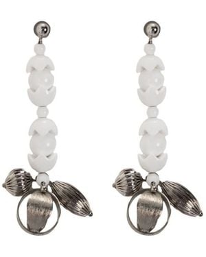 Marni Drop Earrings - White