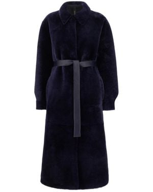 Blancha Belted Coat - Blue