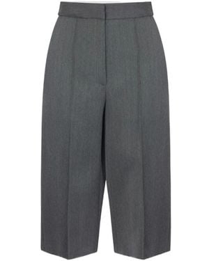 Elisabetta Franchi Cool Wool Bermuda Shorts - Grey