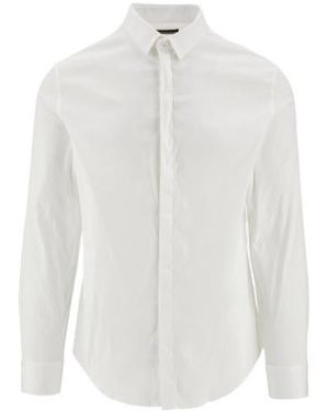 Emporio Armani Long Sleeved Button Concealed Shirt - White
