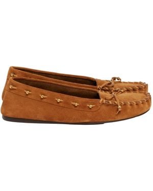 KHAITE Leather Loafers - Brown