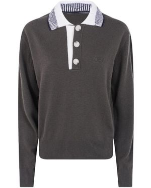 N°21 Knit Polo Shirt - Grey