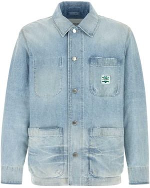 Closed Logo-Patch Denim Jacket - Blue