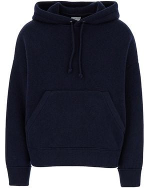 Bottega Veneta Long-Sleeved Drawstring Hoodie - Blue