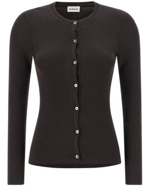 P.A.R.O.S.H. Long-Sleeved Knitted Cardigan - Black