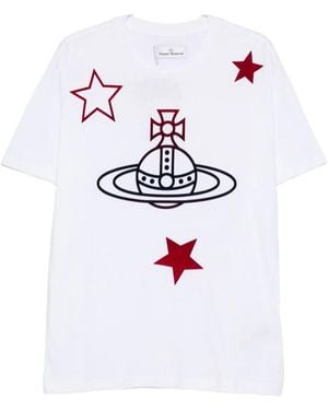 Vivienne Westwood Orb And Stars Classic T-Shirt - White