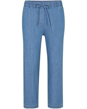 Juvia Soft Washed Denim Pants - Blue
