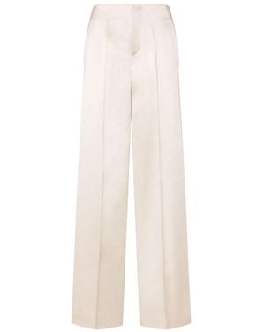Philosophy Di Lorenzo Serafini Satin Pleated Trousers - White