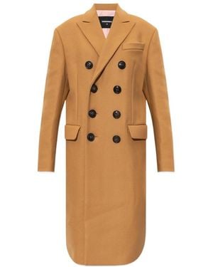 DSquared² Double-Breasted Long-Sleeve Trench Coat - Natural