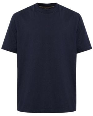 Brioni Logo Crew-Neck T-Shirt - Blue