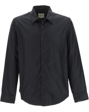 Aspesi Buttoned Long-Sleeved Overshirt - Blue