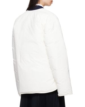 Jil Sander Curved Hem Down Jacket - White