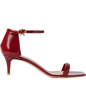 Gianvito Rossi Square Toe High Heel Sandals - Red