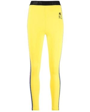 Etro Logo-Print Leggings - Yellow