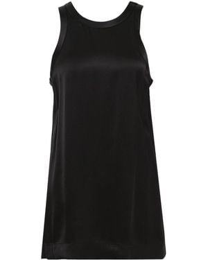 TOTEME Curved Satin Tank Top - Black
