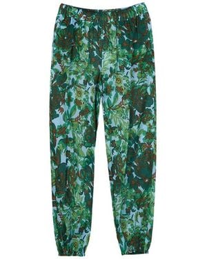 Tory Burch Elastic Waist Casual Trousers - Green