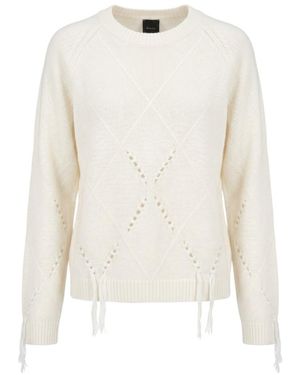 Pinko Long-Sleeved Sweater - White