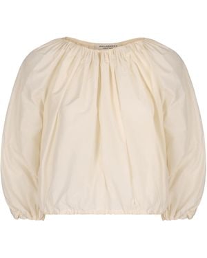 Philosophy Di Lorenzo Serafini Pleated Long-Sleeved Blouse - Natural