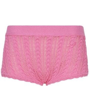Blumarine Knitted Shorts - Pink