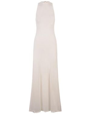 Jacquemus La Robe Maille Sculta Semi Sheer Maxi Dress - White