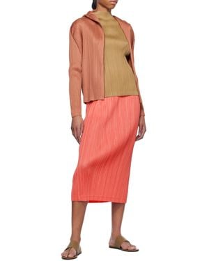 Pleats Please Issey Miyake Thicker Bottoms 1 Midi Skirt - Red