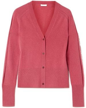 JOSEPH Keane Cashmere Blend Cardigan - Red