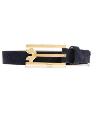 Victoria Beckham Suede Leather Belt - White